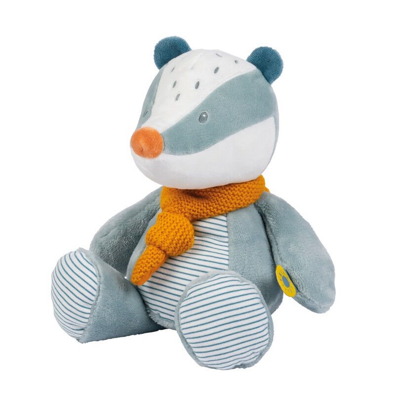  - felix et léo - peluche blaireau bleu 30 cm 